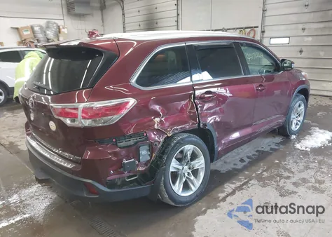 2015 Toyota Highlander Limited V6 from USA, damaged, VIN 5TDDKRFH3FS108275